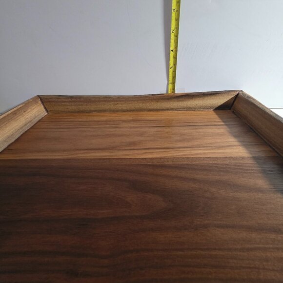 Custom Handmade Live Edge Black Walnut Serving Tray 15" x 12" - Picture 7 of 8